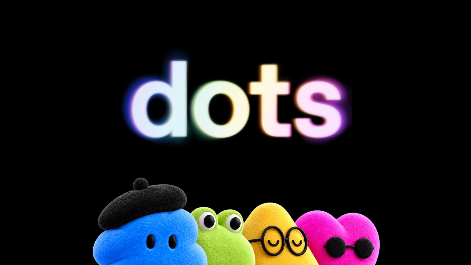 OpenAI dots 공식 아트 카드: 어두운 배경의 다채로운 도형과 점으로 표현한 에이전트 컴퓨터